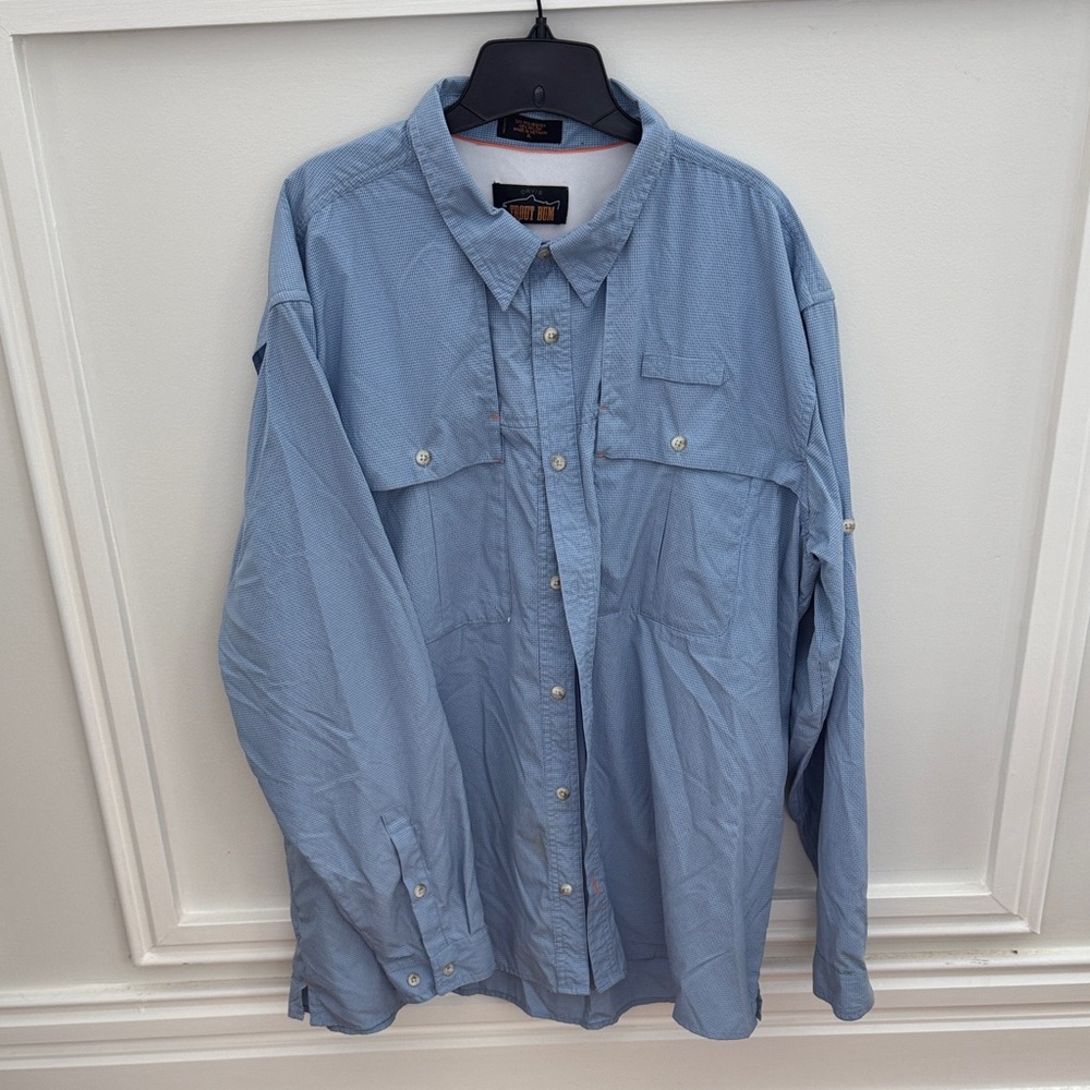 Orvis Blue and White Checkered Shirt